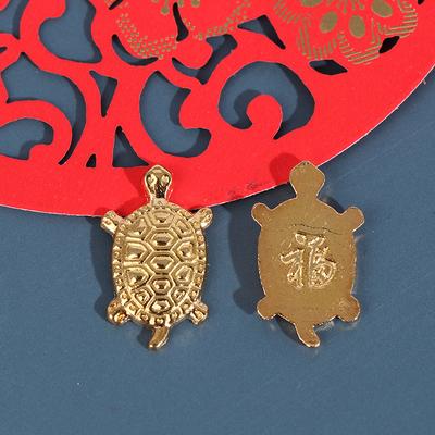 10 Stück Fengshui Goldene Geldschildkröte Japanische Glücksschildkröte für Glück, Reichtum