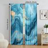 2 pcs   versatile polyester transparent curtains for home decoration Blue Teal for use in bedrooms and living rooms