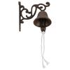 1pc Wrought Iron Doorbell Cast Iron Rustic Style Bell Manually Shaking Chime Portable Garden Decor Bell Christmas Nament Home