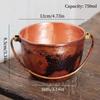 Secchiello per Ghiaccio in Rame Vintage, Portatile da Esterno Fatto a Mano di Piccole Dimensioni, Secchiello Refrigerato per Birra e Bevande, Secchiello per Conservazione Cubetti di Ghiaccio, Stoviglie