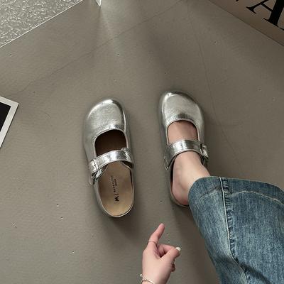 Pantoufles Baotou tendance rétro à bout carré, pantoufles cool paresseuses, été pour femmes, nouvelles, à fond plat polyvalentes pour l'extérieur