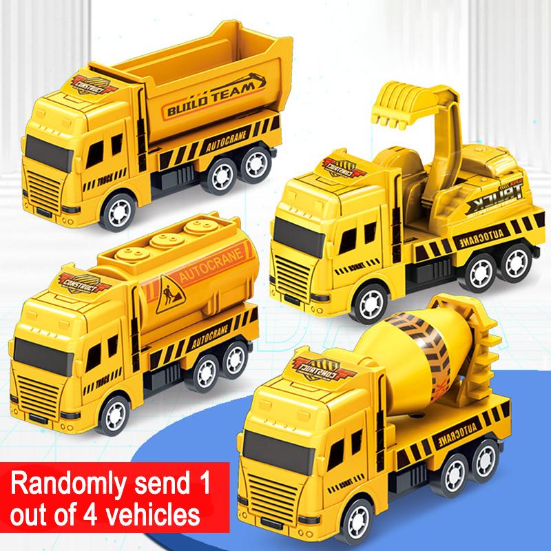 1 Pc Educational Cars Children Kid Pull Back Toy Warrior Engineering Vehicle Model Four Mini Cars