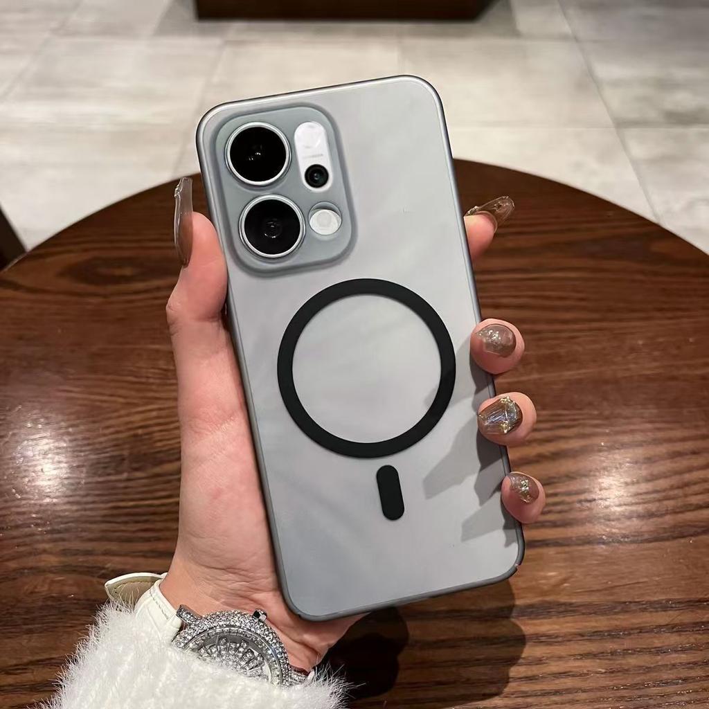 Applicable To OPPO FindX9Pro Ice Mist Magnetic Suction Reno16 Mobile Phone Case Skin-friendly K13 Simple Protective Case