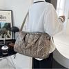 Large Capacity Cloud Crossbody Bag Korean Style Nylon Handbag Bright Space Cotton Tote Bag  Lady