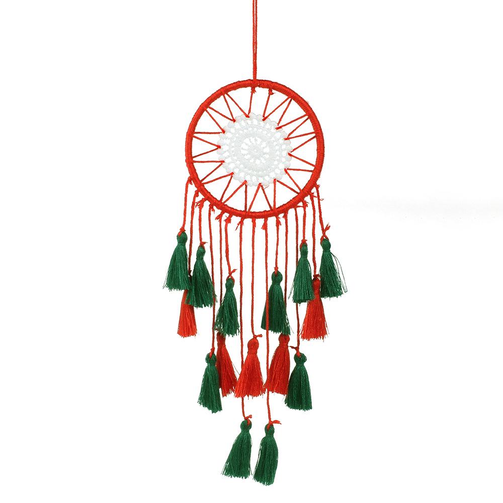 Cross-Border Christmas Dream Catcher Wind Chime: Hand-Woven Pendant Gift for Girls