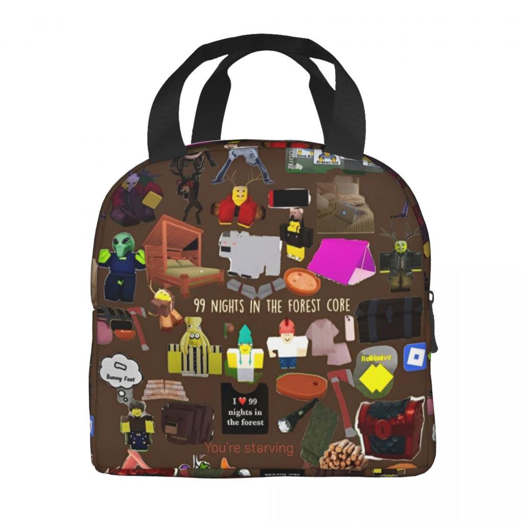 Sac isotherme pour déjeuner 99 Nuits dans les Forêts Merch pour l'extérieur Jeux Vidéo Boîte à repas Thermique Anti-fuite Boîte Bento