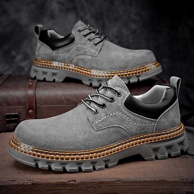 Martin Shoes Męskie retro rabarbarowe buty, niskie, pojedyncze buty