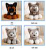 Adorable Fluffy Husky Plush Toy Doll