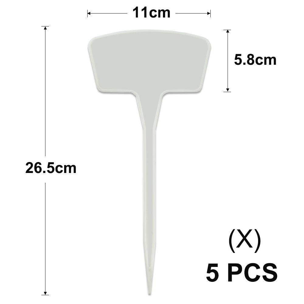 Tall White Tee Tags for Garden Plants Potted Waterproof Anti-UV T Labels Greenhouse Flower Vegetables Herb Markers Sign Stakes