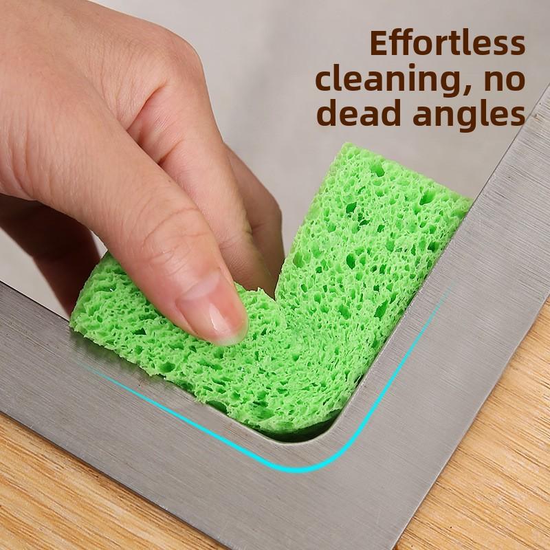 1Pc Natural Wood Pulp Cotton Dishwashing Sponge Scouring Cloth Cleaning Dishwashing Decontamination Nano Sponge Magic Wipes