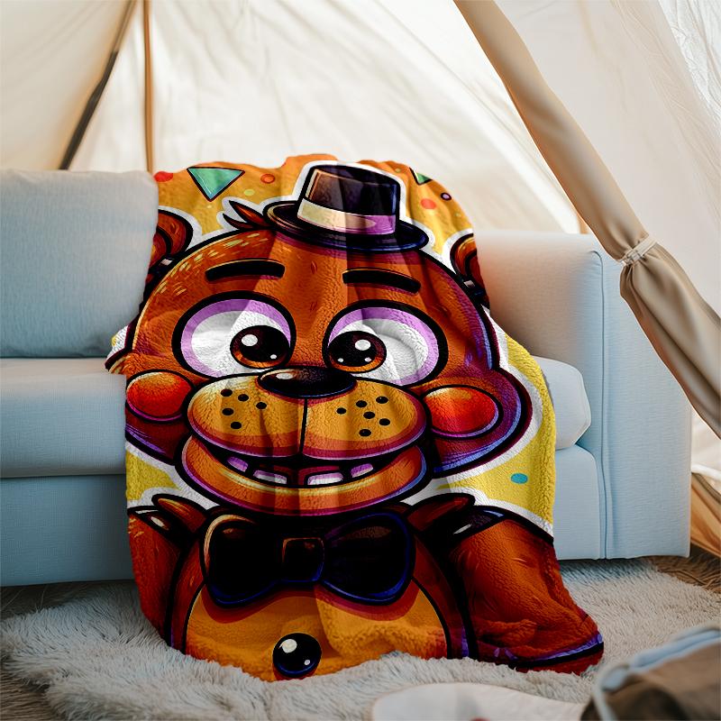 Five Nights At Freddy's Theme Printed Blanket - Perfect for Couch, Bed, Travel & Outdoor Use | Machine Washable, Cozy & Durable.