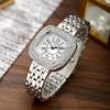 Modern Ladies Jewelry Watch With Alloy Band And Crystal Embellishments For Formal Wear