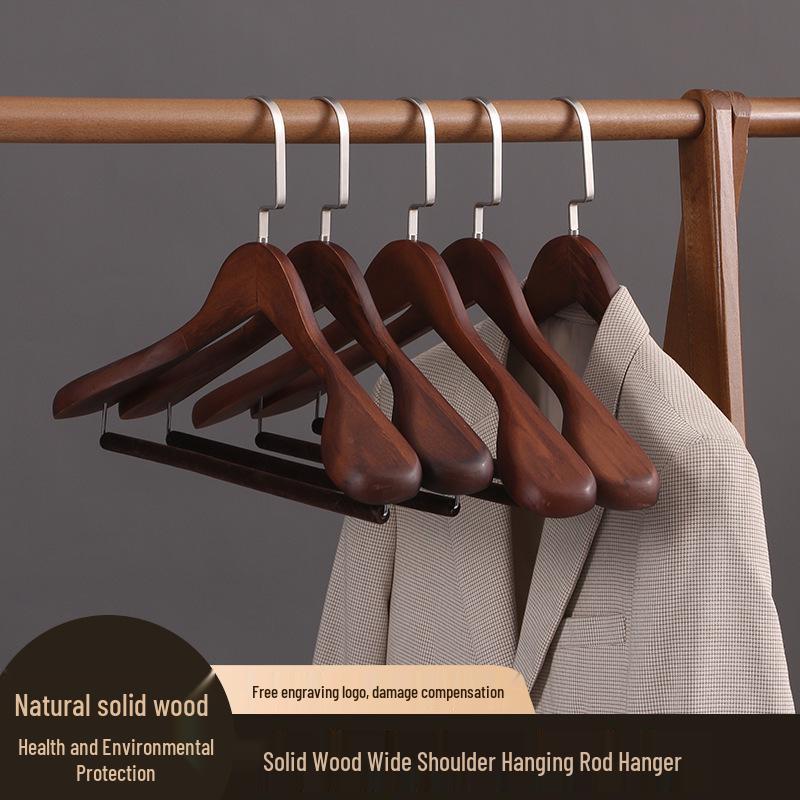 Premium Solid Wood Suit Hangers for Wedding Dresses - Wide Shoulders, No Marks or Bulging