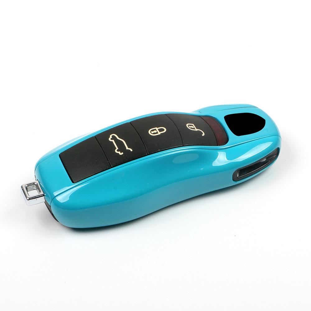 Porsche Key Shell for Cayenne, Macan, 911, Panamera, 718, Taycan - Miami Blue