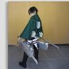 Halloween Attack on Titan Survey Corps Freedom Wing Commander Cloak Cape Cosplay Anime Costume