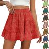 Women’s Floral Print Casual A Line Beach Skirt Lightweight High Waist Elastic Waistband Summer Mini Skirt for Daily Wear