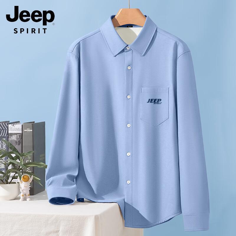 JEEP SPIRIT Men s Fleece-Lined Long-Sleeve Oxford Shirt M