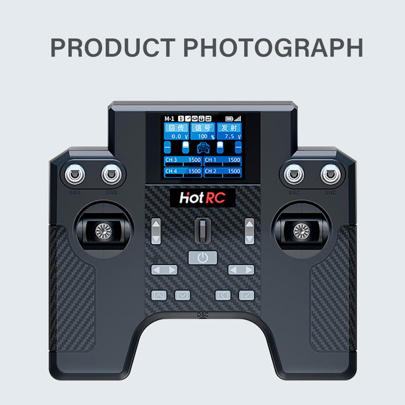 HOTRC HT-8A Transmitter 8CH Radio Controller Cruise Control Gyroscope 300M with F-08A Receiver For Model Aircraft Car Boat