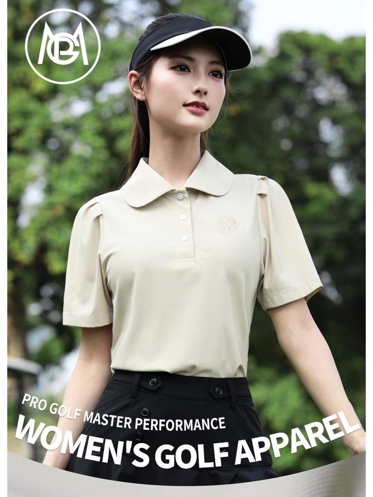 Women's 2026 Spring/Summer Golf Apparel: Breathable Short Sleeve Polo & Tennis T-Shirt Set
