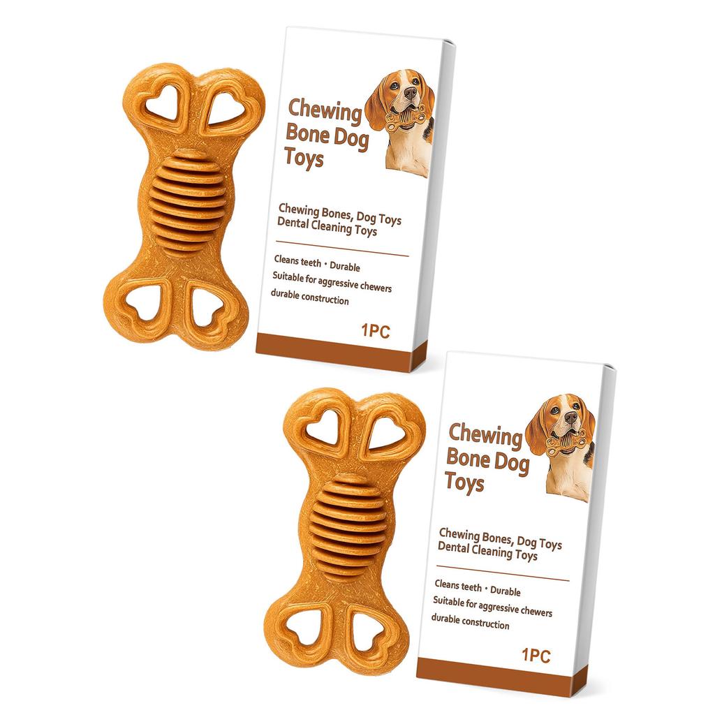 Dog Chew Toys Puppy Teething Bone for Biting Training Wood Composite Material Safe Reusable Pet Chewing Toy for Boredom