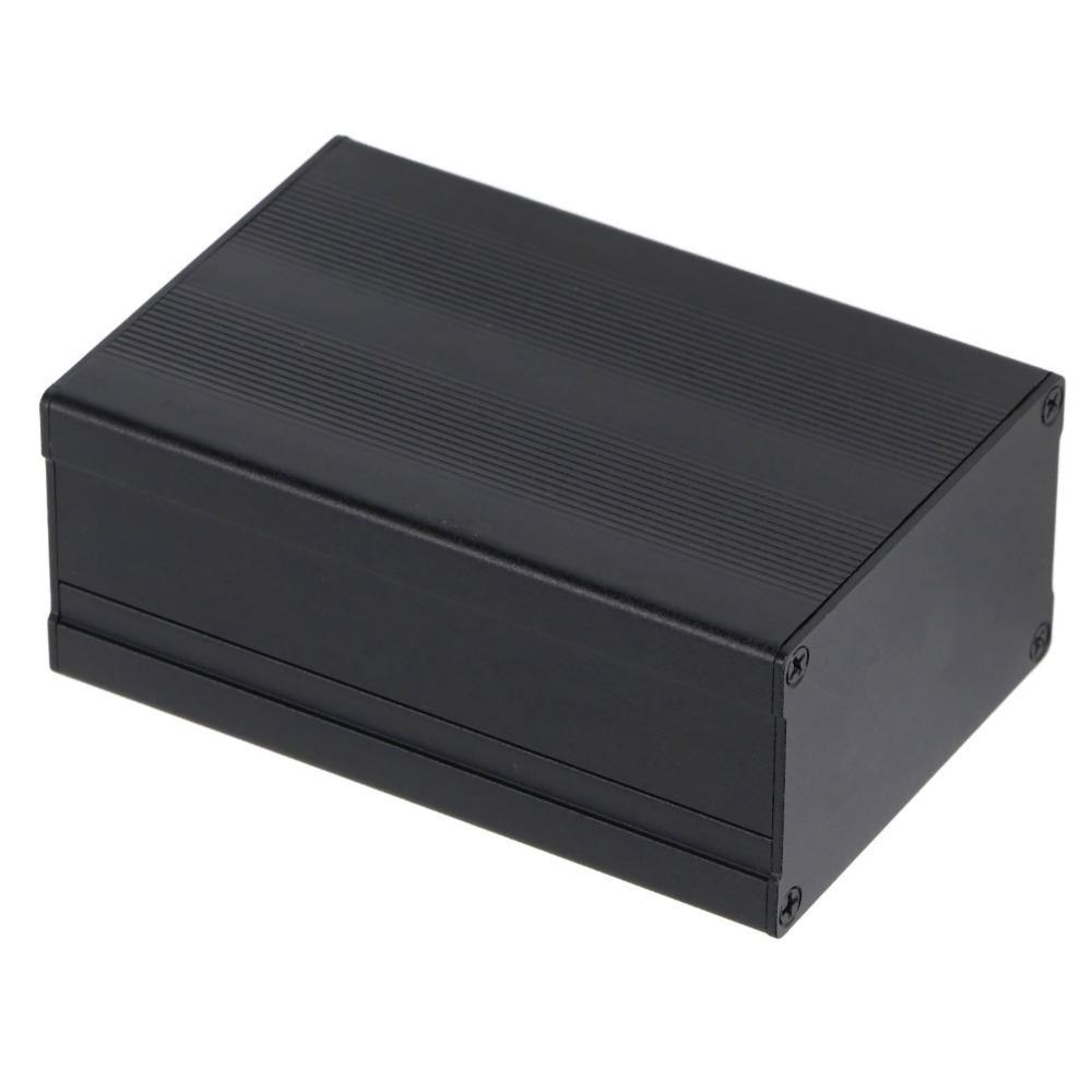 46*76*110mm Aluminium Elektrogehäuse Schwarze Streifen / Glänzender Stil Aluminiumgehäuse Getrennte Bauart Anschlussdose Elektroinstallationen