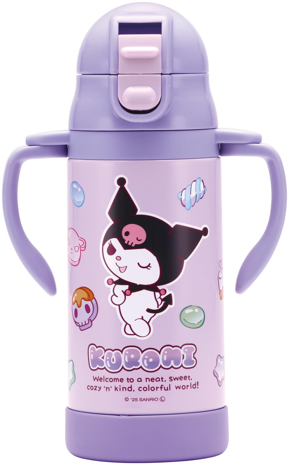 

Skater Stainless Steel Straw Mug with Foldable for Sanrio Mashu 2-Way Handle, 350ml, Babies, Kuromi, Gumi, Girls, STWM3N-A