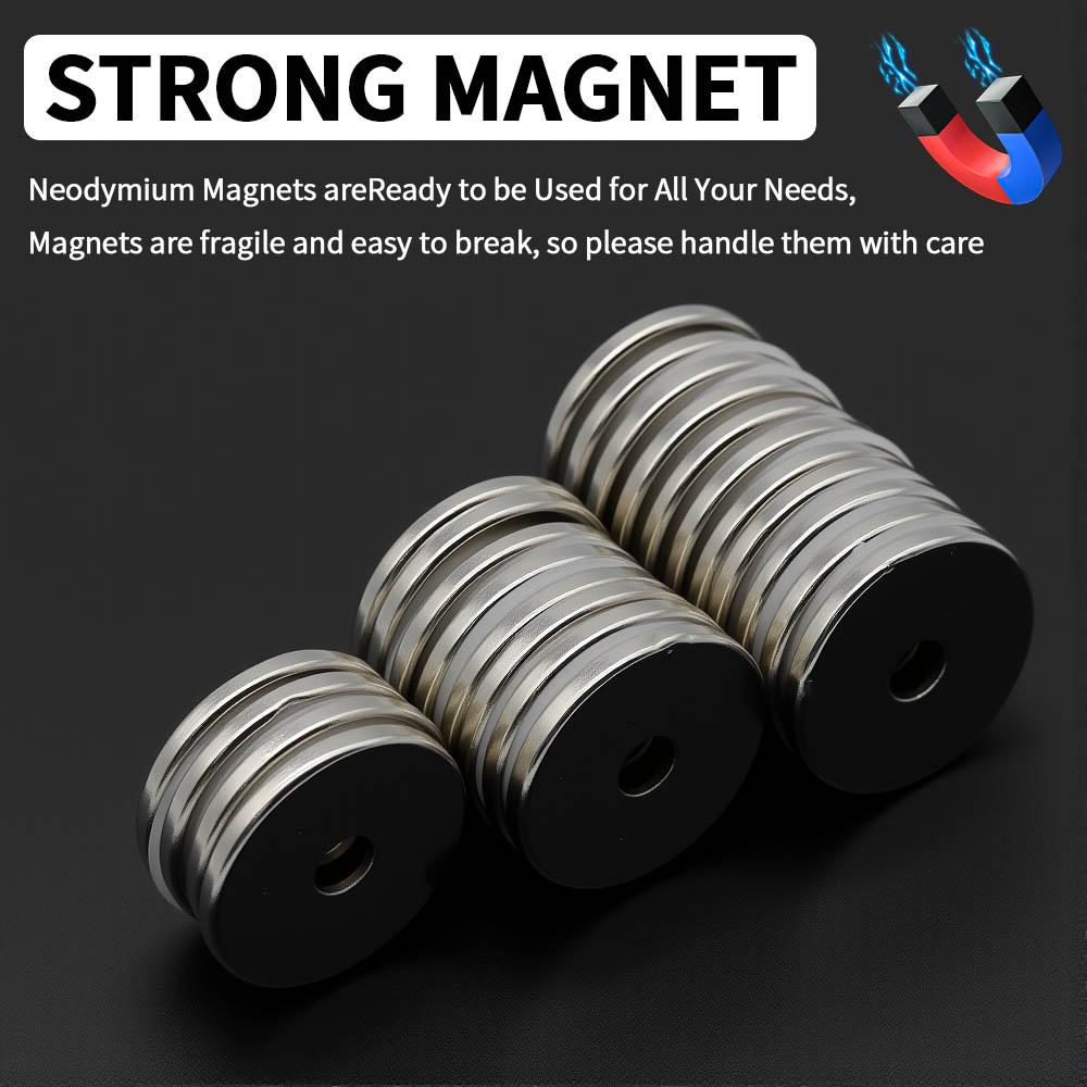 25x3-5mm Powerful with holes Neodymium Magnet N35 NdfeB Permanent Magnetic imanes Round Super Strong Fridge Magnets DIY