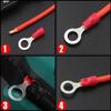 140/280Pcs Insulated Cable Connectors Spade Crimp Terminal Connector Kit with Wire Stripper Copper Contact Crimp Termination