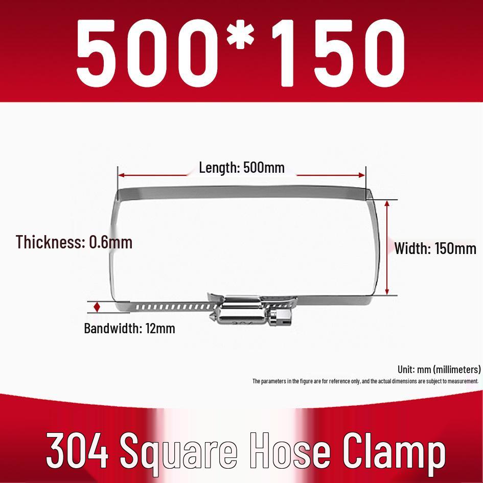 Kwadratowa obejma U-bolt ze stali nierdzewnej 304 do mocowania kabli fotowoltaicznych, węży, korytek kablowych i rur.