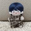 1 set Uniform 10cm Cotton Doll Clothes Plaid Overall Doll Dress Up Set  Children's Gift