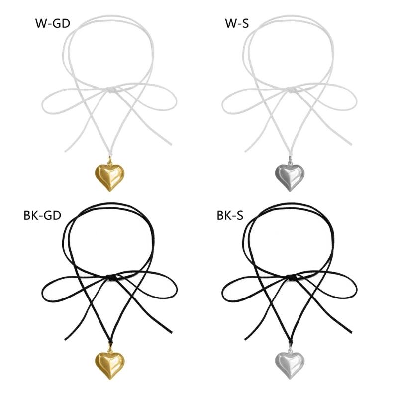 Heart Pendant Necklaces Small Heart Choker Pendant Necklaces Alloy Material Love Pendant Choker for Women Jewelry Gift
