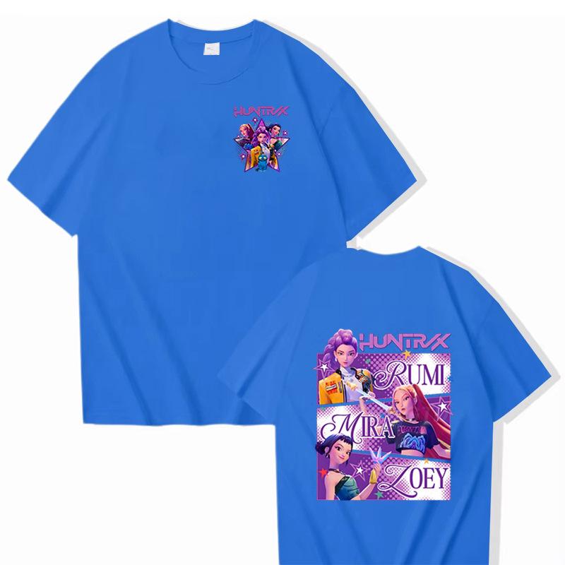 Movie KPop Demon Hunters T-shirt Summer Harajuku Short Sleeve Tee for Casual Loose Women and Men Graphic Printed Tops