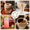 100Pcs Long Handle Wooden Coffee Stirrers Wooden Disposable Stir Sticks  Cocktail Tool