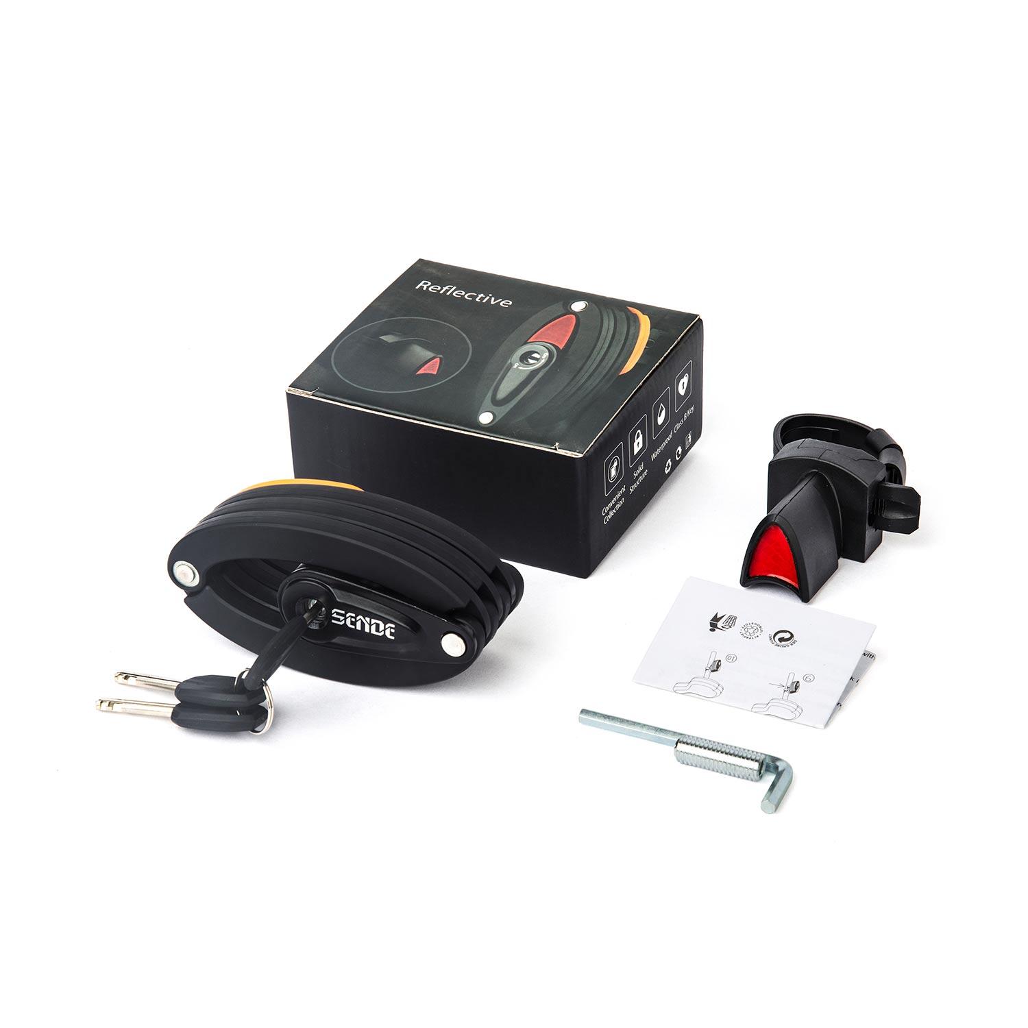 SENDE bike accessories mini safe motorcycle locks motor bicycle bike Foldable lock