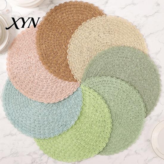 Flexible Silicone Dining Pads Round Insulated Placemat for Table, Heat Resistant Paper Place Mat, Waterproof Oil Proof Non Placemats Slip Coaster