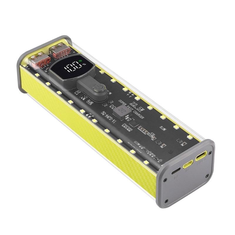 

SolderFree 4Slot 21700 Battery Storage Case Super Fast Charging Port Portable PowerBank DIY Case With Safe Protections