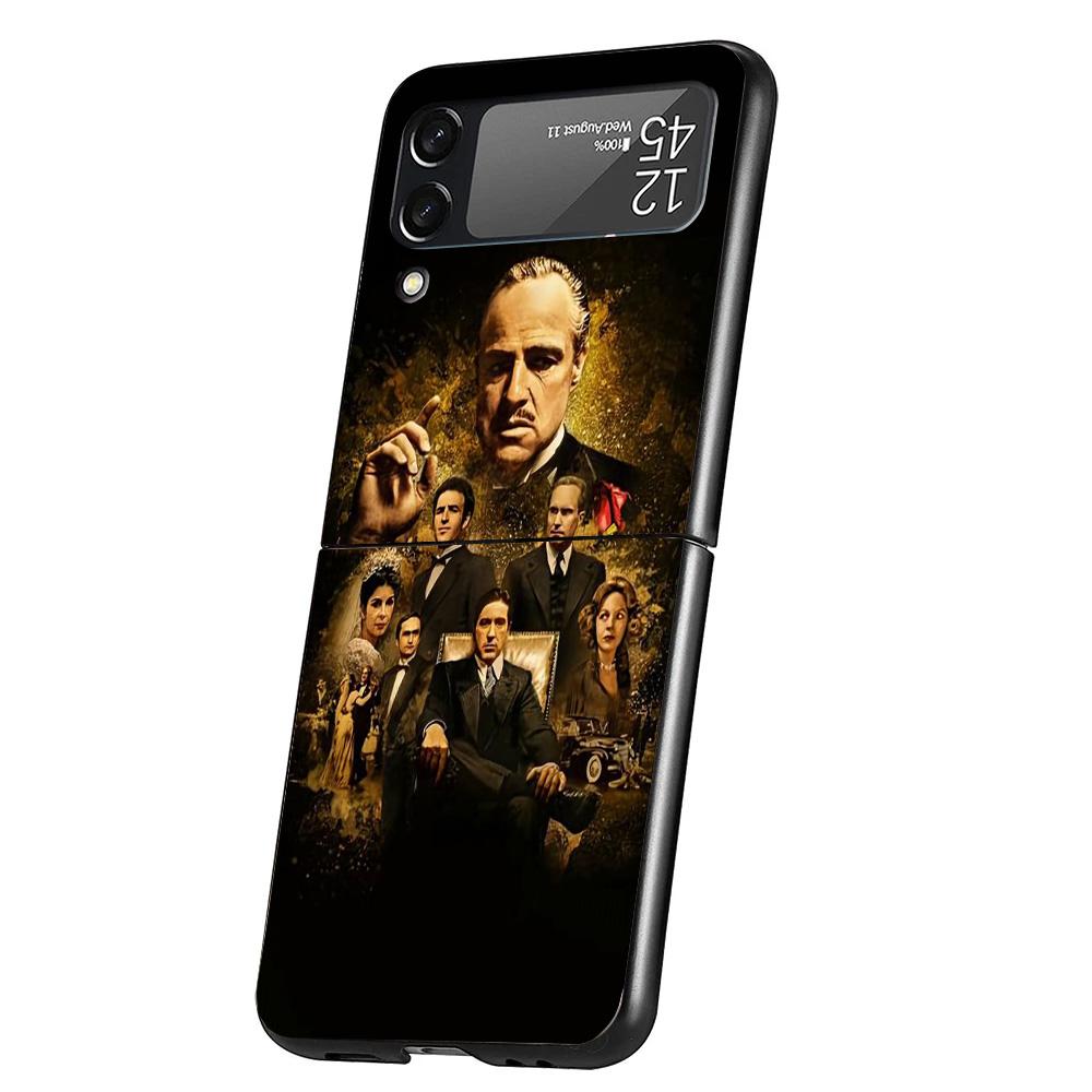 The Godfather TV Case Phone Cover for Samsung Galaxy Z Flip 6 5 4 3 5G ZFlip6 ZFlip5 ZFlip4 ZFlip3 Black Hard Trend Fundas