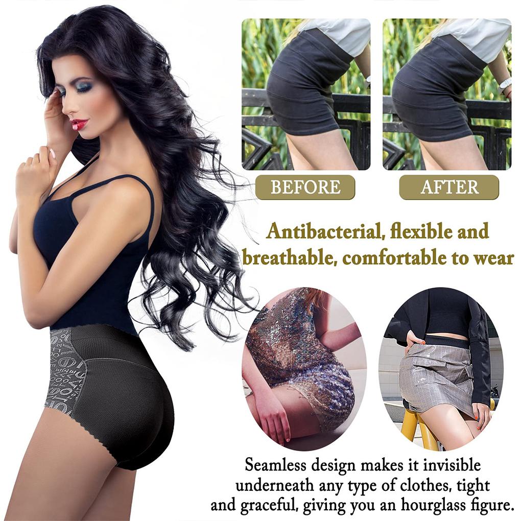 Women Seamless Briefs Hip Lifting Sexy Lace Buttock Underwear Grandma