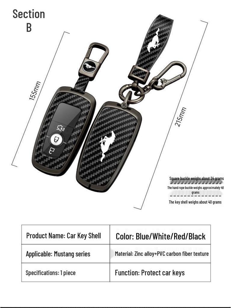 Ford Mustang Mach-E 2021 Key Case - Protective Metal Shell
