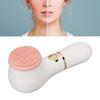Facial Cleansing Brush 6000RPM Rotating Speed 3 Brush Head Electric Face Wash Brush White