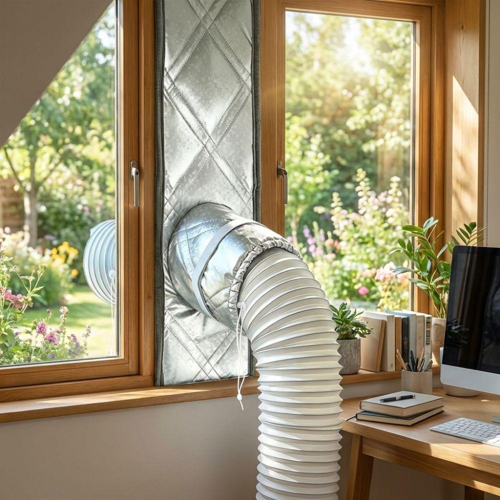 Composite Silver Foil Portable AC Window Seal Kit Home Comfort
