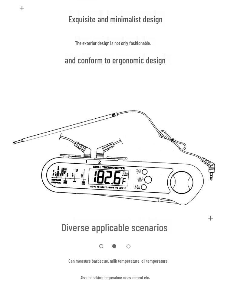 Dual Probe Folding BBQ & Oven Thermometer