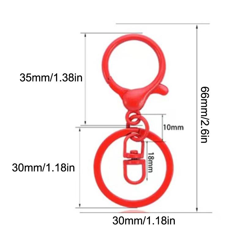 10Pcs Multicolor Keyring Lobster Clasp Hooks With Adjustable Buckle For Making Keychain Diy Bags Doll Hook Jewelry Accessories
