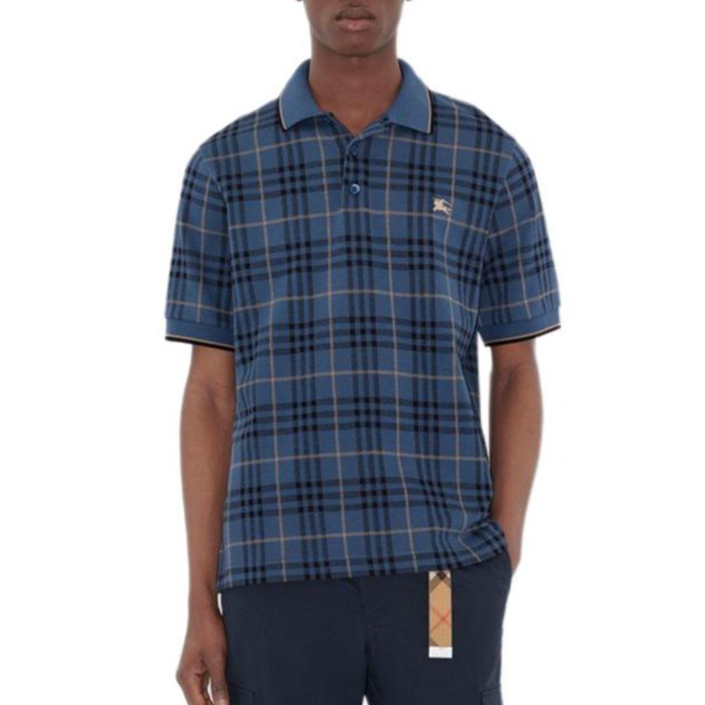 Burberry Checked Cotton Polo Shirt 81101041