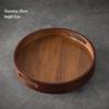 Creative Walnut Dessert & Fruit Plate with Teacup Holder - Bamboo & Wood Tea Tray