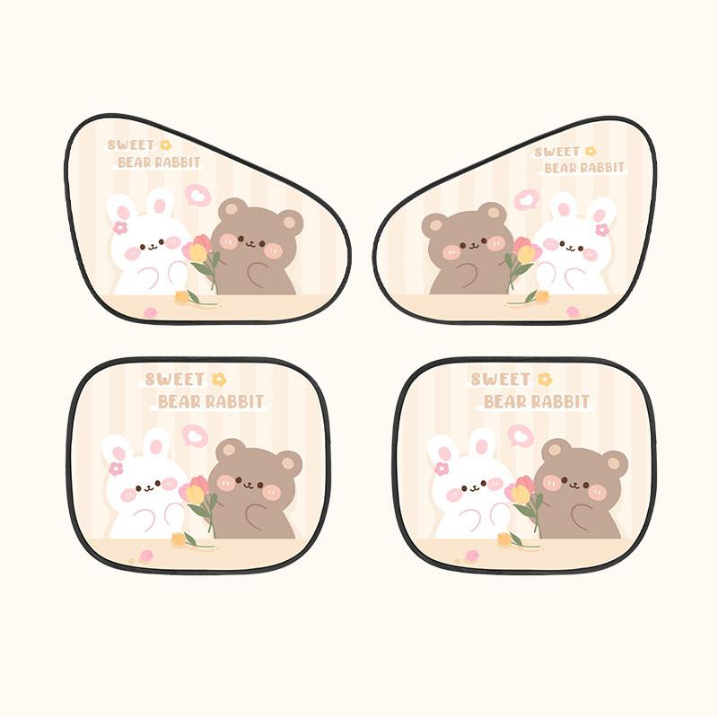 Car Sunshade Cartoon Electrostatic Film UV Protection Sunshade Reusable Adsorption Static Cling for Rear Windows