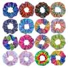 16PCS Multi-colour Laser Fabric Hair Bands Foiled Two-colour Gradient Pork Sausage Colon Bands Headbands