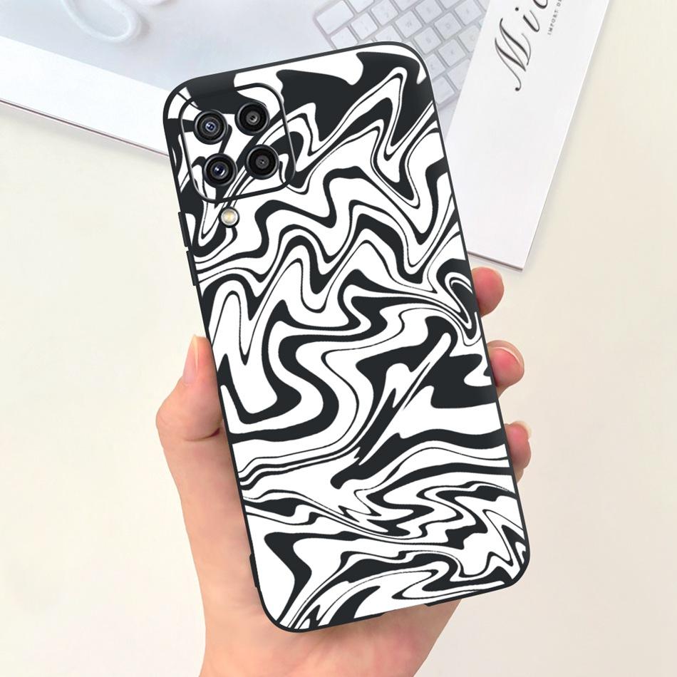 Für Samsung Galaxy M22 F22 Hülle Samsung M22 F22 4G SM-M225F E225F Mode Mond Design Weiches Silikon Schutzhülle Handyhüllen