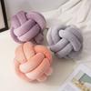 Hand Knotted By Pillow Sofa Back Cushion Solid Colors Ball Soft Knot Concise