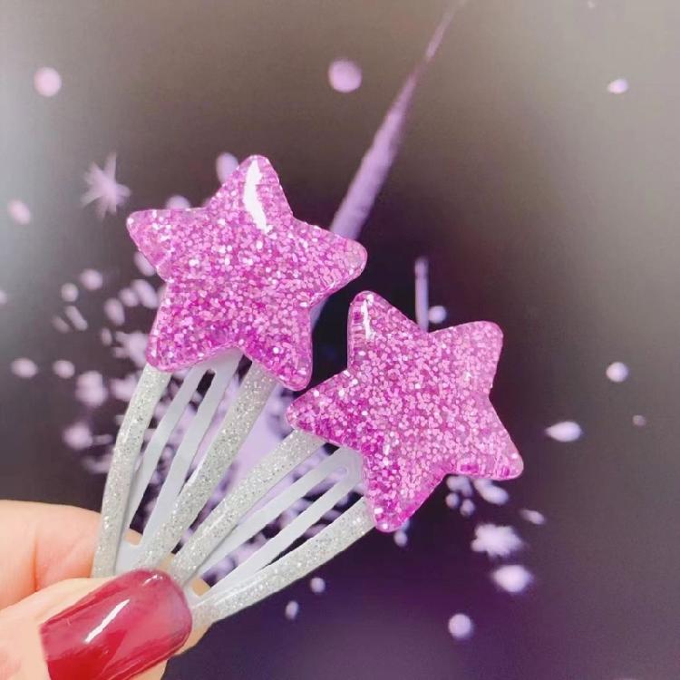 Unique Glitter Star Shaped Small Hair Clip Adorkable Glitter Hair Barrettes Hair Adornment Hair Ornaments